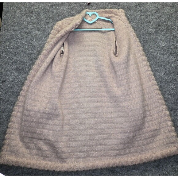 Vintage Escada Coat Womens 36 Small Beige Mohair Wool Long Knit Cardigan 80s - Picture 5 of 12